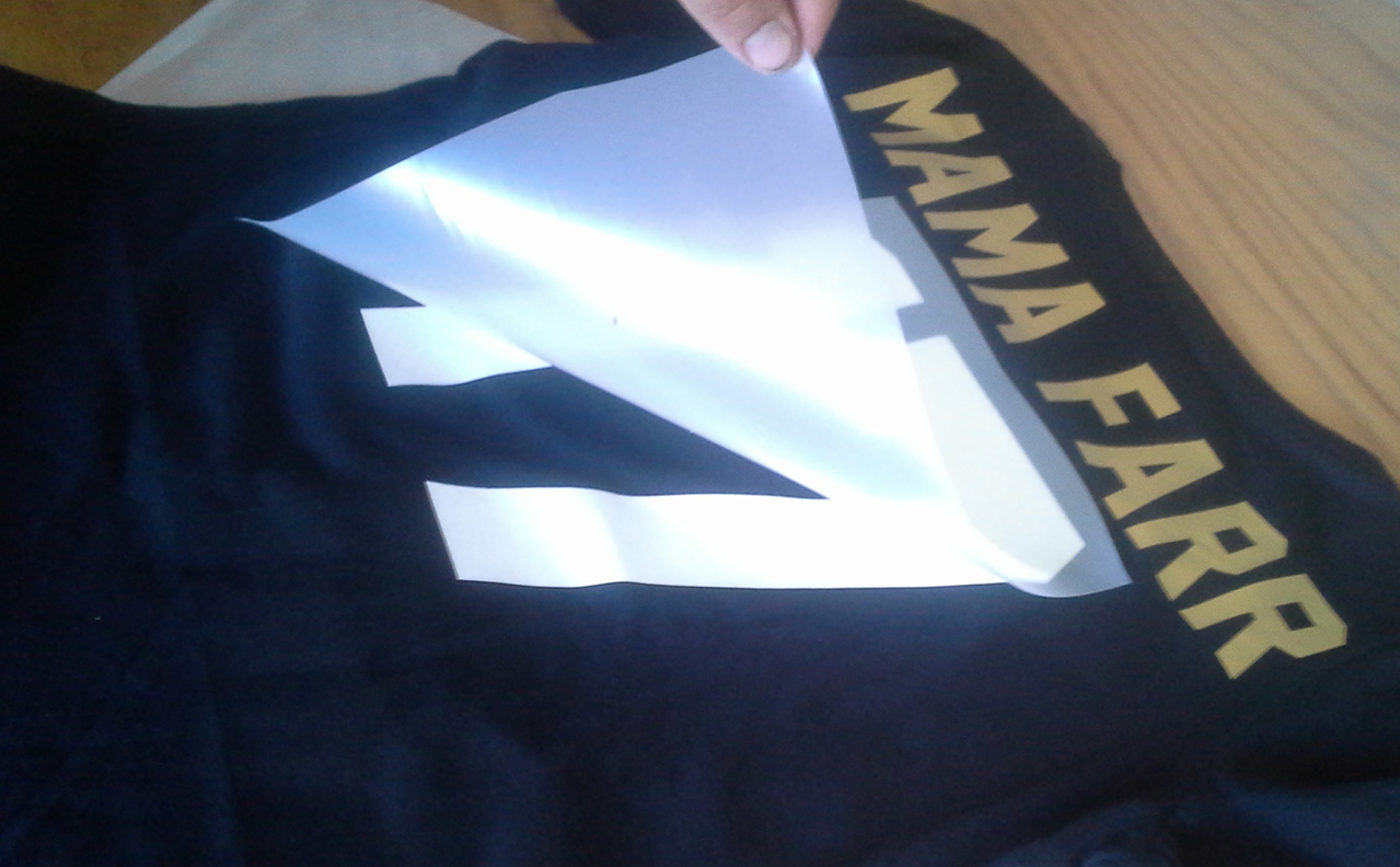 Finished vinyl lettering installation on a glass door